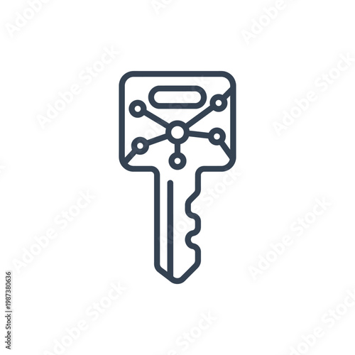Encryption Key Monoline Icon