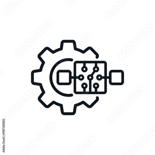 Physical Work Monoline Icon