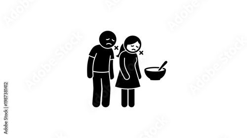 Sick People with Bowl of Soup