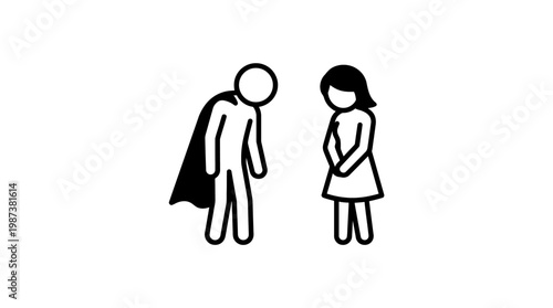Superhero Feeling Defeated by a Woman
