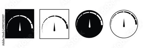 Tachometer icon for web, design. Linear illustrations, editable strokes eps 10.