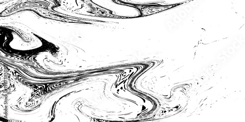 Abstract Black and White Liquid Marble Illustration Vector Featuring Fluid Ink Swirls, Organic Flowing Patterns, and Elegant Monochrome Texture Design