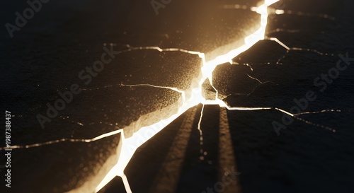 a crack opening with light pouring out