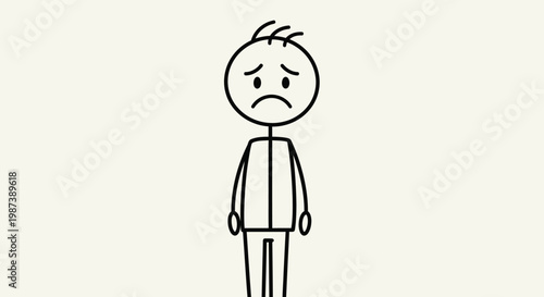 A simple line drawing of a puzzled businessman with a question mark.