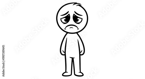 A simple line drawing of a puzzled businessman with a question mark.