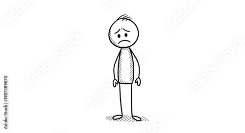 A simple line drawing of a puzzled businessman with a question mark.