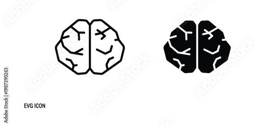 Contrast of healthy and damaged brain hemispheres illustration