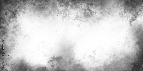 Abstract grunge mist overlay smoke cloud vapor grain texture vintage with borders. White, Black burnt rough blurred atmosphere for effect. Desing background, creating a dramatic, atmospheric effect.