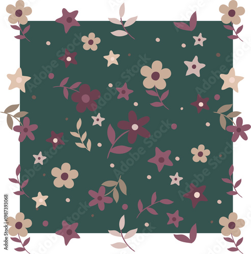 seamless pattern with flowers