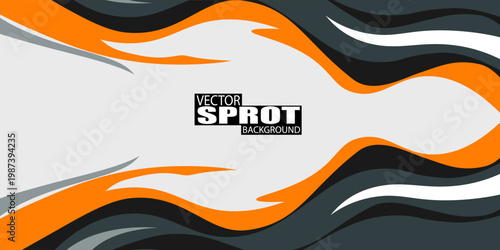 Curved wavy geometric stripes background. Sporty Racing car design for vehicle vinyl wrap and car branding