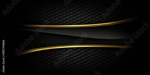 Abstract A luxurious, modern, dark and gold pattern design. The elegant combination of deep black and radiant gold creating a striking visual contrast. for website, background, branding