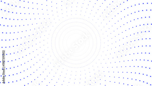 Blue dots arranged in circular pattern on transparent background