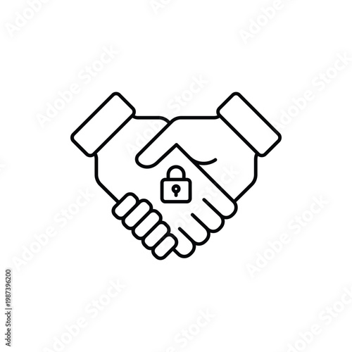Cryptographic Handshake Key Exchange Icon