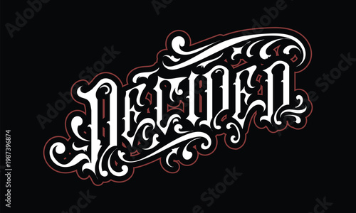 DECIDED lettering custom style design