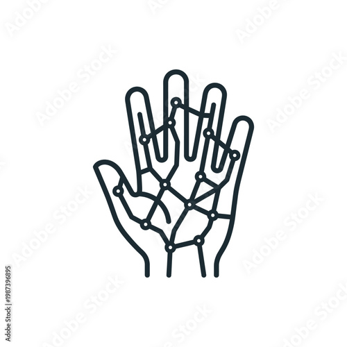 Vein Pattern Recognition Palm Icon
