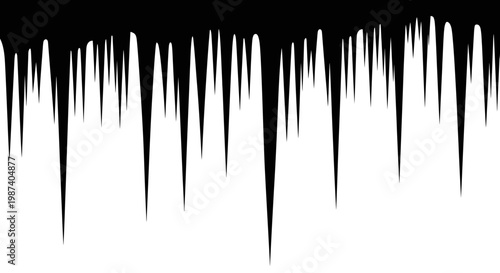 Black paint drips on white background abstract expressionist design element creative art concept