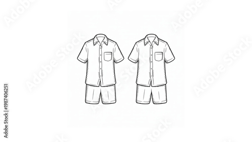 Two cartoon characters wearing winter coats and hats standing side by side Vector