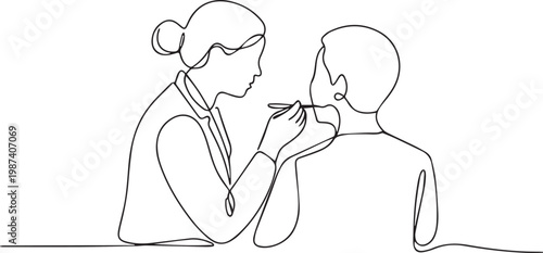 man, planting, tree, shrub, garden, gardening, continuous, line, drawing, outline, black, lineart, minimalist, simple, symbol, logo, graphic, art, creative, design, plant, growth, nature, environment,