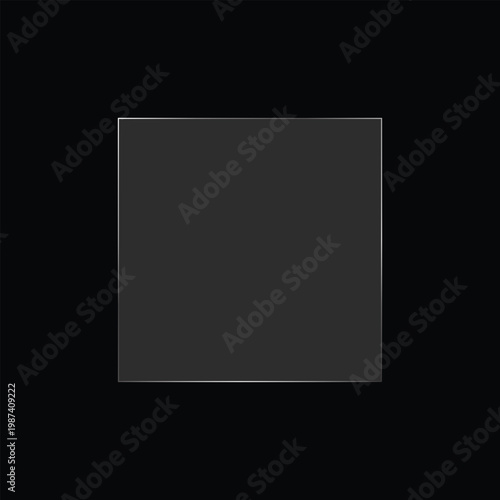  Black empty artboard with thin white border