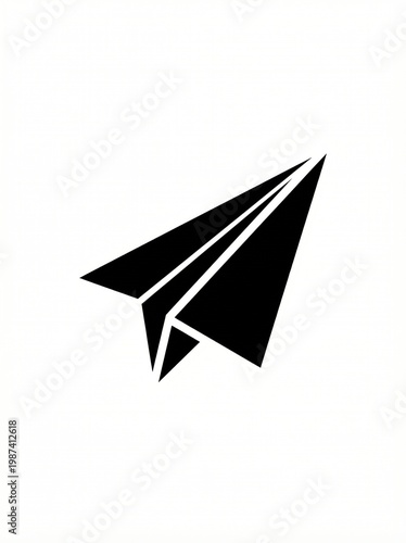 Free Download Simple paper airplane icon for creative concepts - GFXLoad