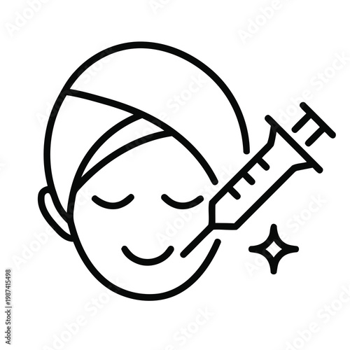 Medical aesthetic icons , skin care icon vector