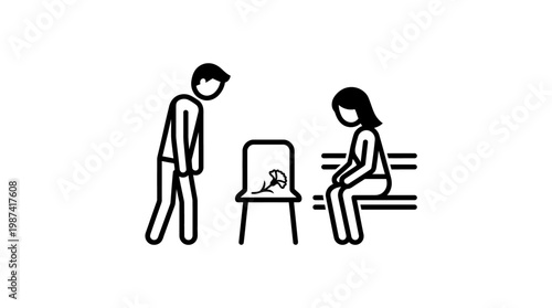 Sad People At Funeral