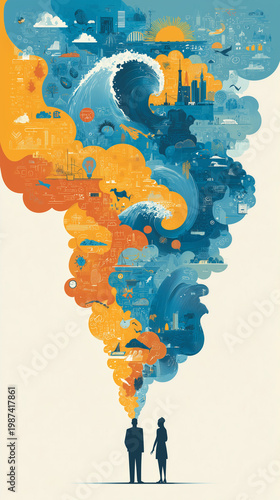 Wallpaper Mural Illustration of strategic speech art Torontodigital.ca