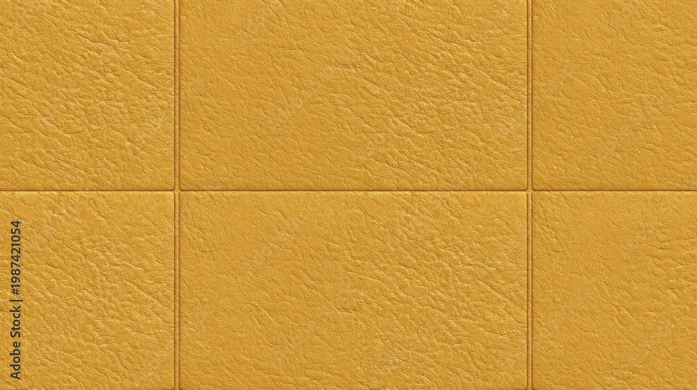 Fototapeta premium Seamless Texture of Yellow Leather with Natural Grain Pattern Ideal for Backgrounds, Upholstery, and Design Projects