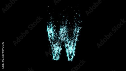 Water bubbles letter W animation on transparent background

Blue water bubbles forming letter W animation isolated with alpha channel for compositing


