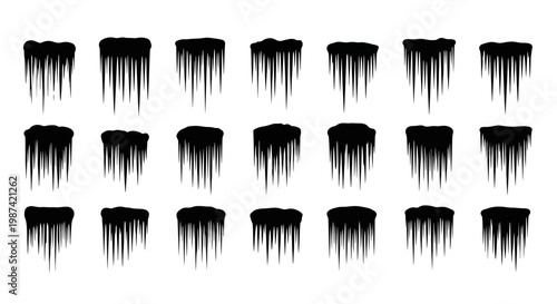 Black paint drips on white background abstract art design elements creative textures graphic resources artistic splatters