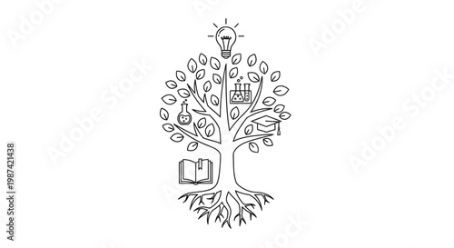 Conceptual tree of knowledge with science and education elements