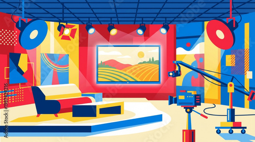 Film Studio Production Set Equipment.