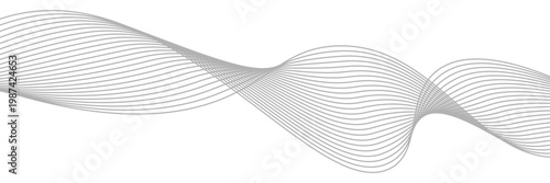 Horizontal line pattern. From thin line to thick. Parallel stripe. Black streak on white background. Straight gradation stripes. Abstract geometric patern.