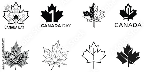 Canada day celebrations maple leaf number one graphics for national pride