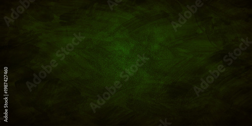 An abstract green grunge texture blends light and dark smoke across a 3d space design with a black paper night sky background