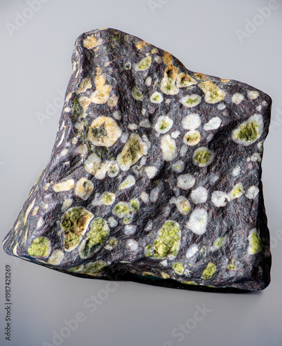 Andalusite porphyry crystals in a matrix of schist. The crystals are known as phenocrysts, which form in rock as it cools.