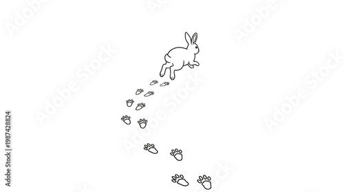 Winter footprints pattern in snow and sand vector illustration winter christmas decoration frame with snowflakes and symbols