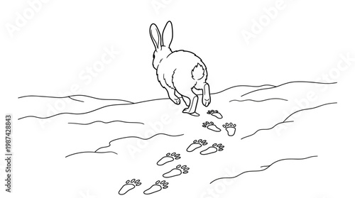 Cute cartoon kangaroo illustration in sunny desert with bunny-like style and playful animal character design