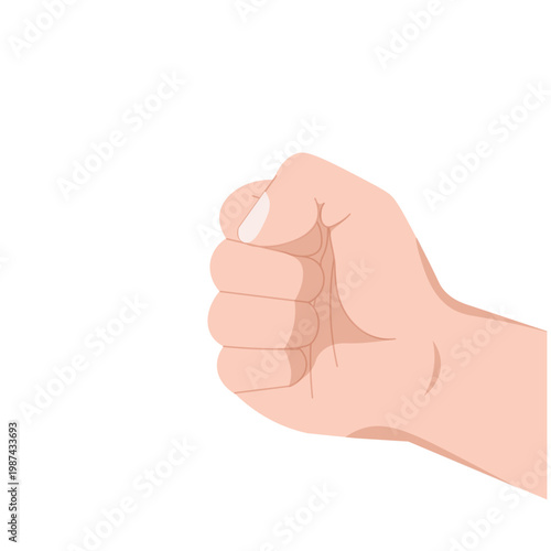 Human Hand Fist Gesture Icon Isolated on Transparent Background