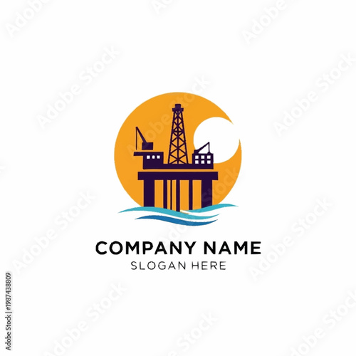 Offshore Oil Rig Platform Structure.
