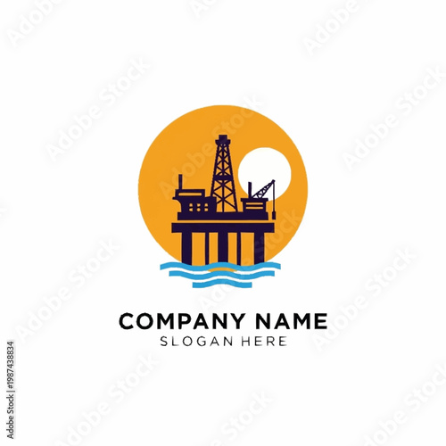 Offshore Oil Rig Platform Structure.