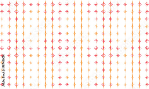 Seamless pattern of pink and orange diamond shapes