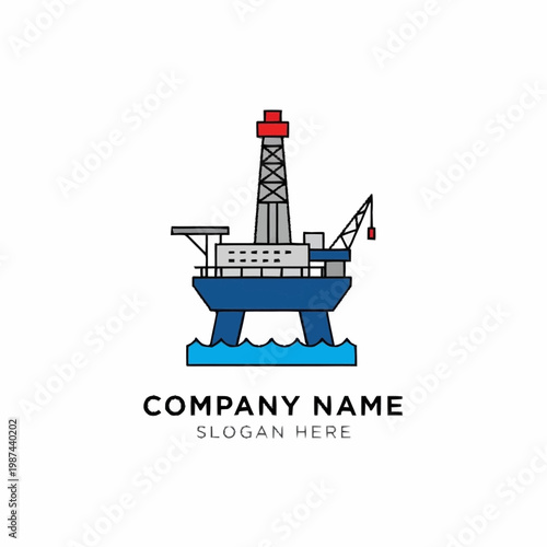 Offshore Oil Rig Drilling Platform.
