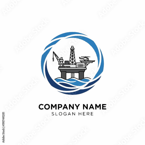 Offshore Oil Rig Drilling Platform.
