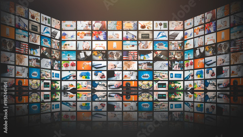 VOD multimedia TV streaming concept