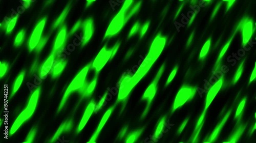 Glowing green abstract wave motion loop animation, Neon energy flow background