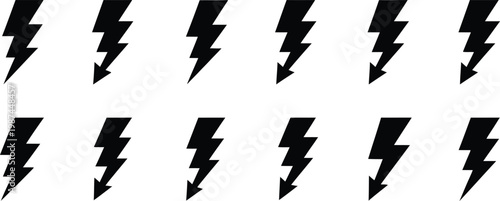 Black lightning bolt icons a repeating pattern of electrical energy