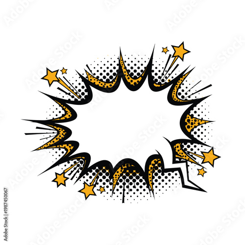 Dark blue comic book cover with rounded corners and white text in two styles.