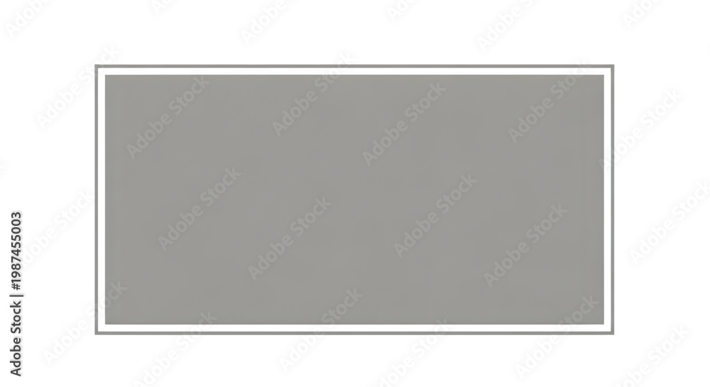 Fototapeta premium A rectangular object with a thin white outline sits on a flat surface indoors.