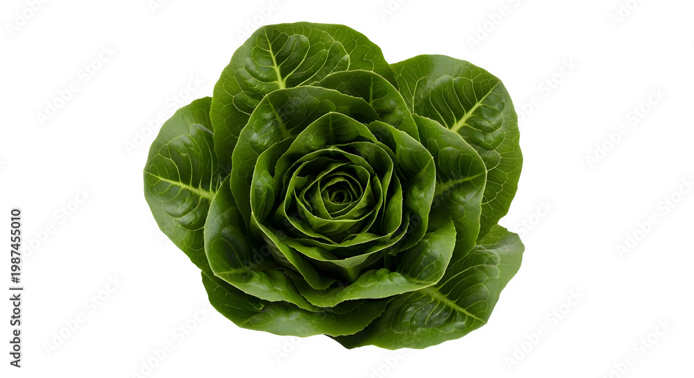 Obraz premium A crisp head of lettuce on a clean transparent background